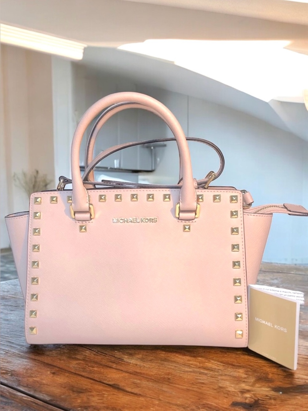 🆕 Michael Kors SELMA Satchel Shoulder Bag Blush